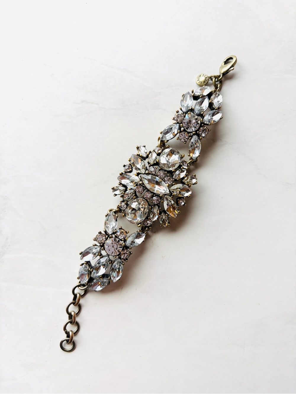 J. Crew Crystal Floral Burst Bracelet